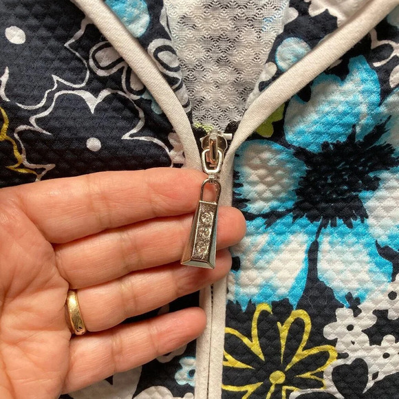 Vintage Requirements Floral Blazer Jacket, Size 10, Textured‎ Colorful Cotton - Picture 3 of 8